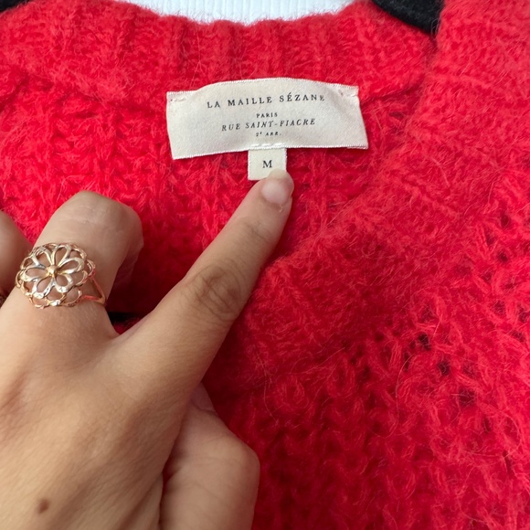 Sezane Emile Cardigan in Red - Picture 3 of 10